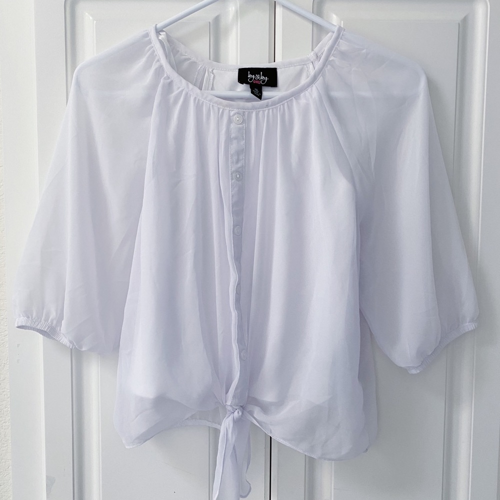 White tie blouse